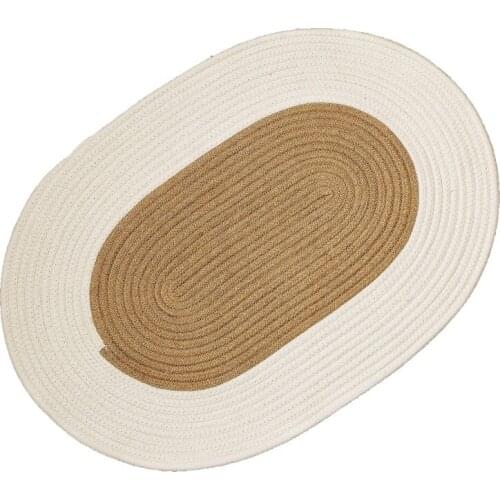 Best Straw Woven Circular Floor Mat Simple Jute Living Room Bedroom Bedside Carpet