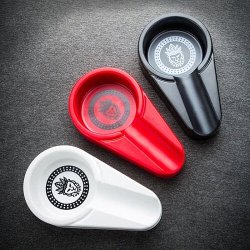 LUBINSKI Fine Metal Cigar Ashtray Travel Cigarette Ash Tray 1 Holder 1 Ash Slot Portable Tobacco Smoking Tool For COHIBA