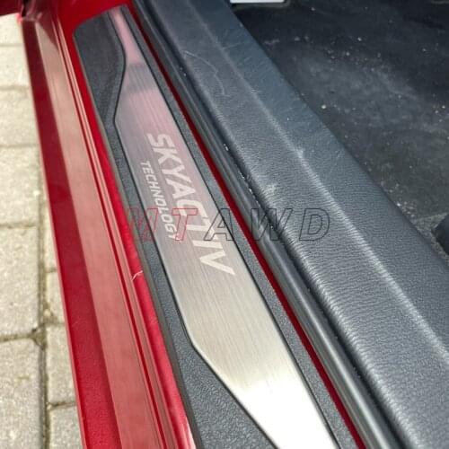 For 2014 2015 2016 2017 2018 Mazda 3 Sedan Hatchback Stainless Scuff Plate Door Sill Guard Pedal Cover Car Styling Accessories