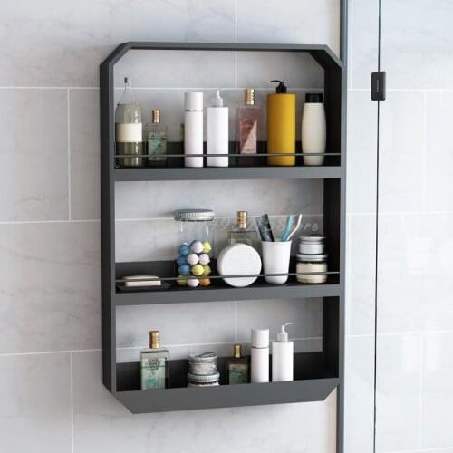 Punch-free Toilet Bathroom Wall Shelf Wall-mounted Countertop Toilet Toilet Vanity Towel Storage