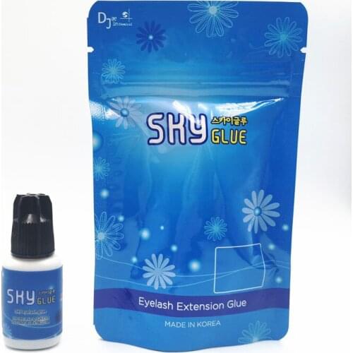 Original 1-2s Fastest Dry Korea Sky Glue S+ for Eyelash Extensions MSDS Most Powerful Adhesive 5ml Black Cap/Red Cap