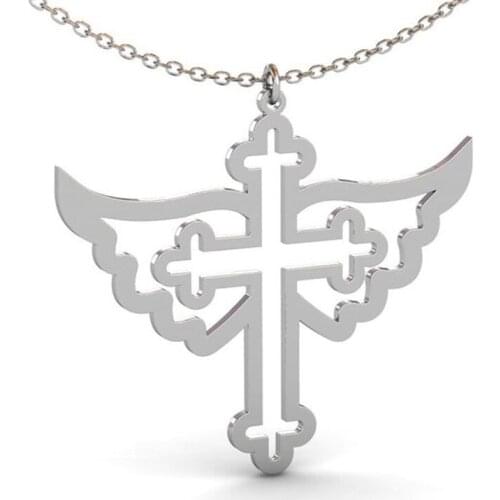 Ufine Cross Necklace with Angel Wings gift for girl fashion Necklace cooper high quality pendant necklace N2103