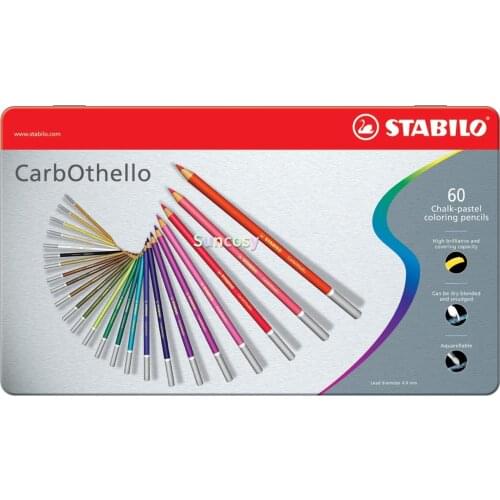 STABILO Carbothello Pastel Pencil, 60-Color Set, 1-pack (1460-6)