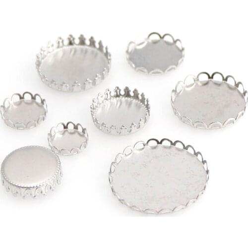 10pieces Round Blank Cabochons Cameo Setting Charms Cabochon Base Pendant Tray Jewelry Making Component Craft Materia