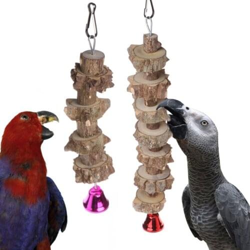 Bird Parrot Toy Chewing Bite Hanging Cage Swing Climb Chew Toys Hanging Stand Training Conure Swing