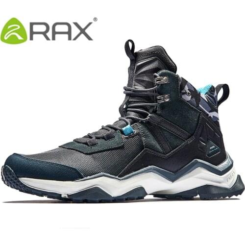 RAX 2020 Mens Waterproof Hiking Boots Outdoor Leather Hiking Shoes Climbing Breathable Trekking Shoes Mountain Boots Men Shoes