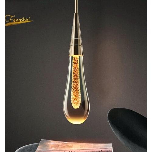 Nordic Crystal Led Pendant Lights for Home Decoration,Hanging Lamps Restaurant Lamp Indoor Lighting Staircase Light Fixtures