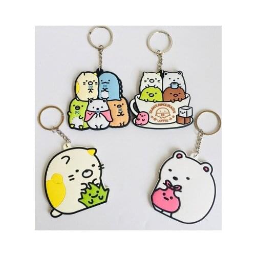Sumikko gurashi Fashion Anime Toy Figures Keychain Cartoon Keyholder Birthday Unisex Gifts New