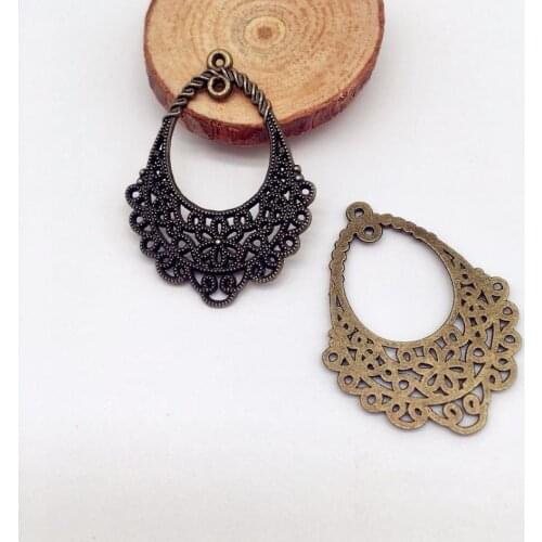 Vintage 12 pcs Water droplets shape charms Connector pandents fit DIY handmade necklace earring bracelet Jewelry Making