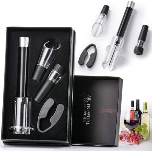 Air Pump Wine Bottle Opener Air Pressure Vacuum Red Wine Stopper Beer Lid Opener Corkscrew Corks Out Tool Stainless Steel Pin