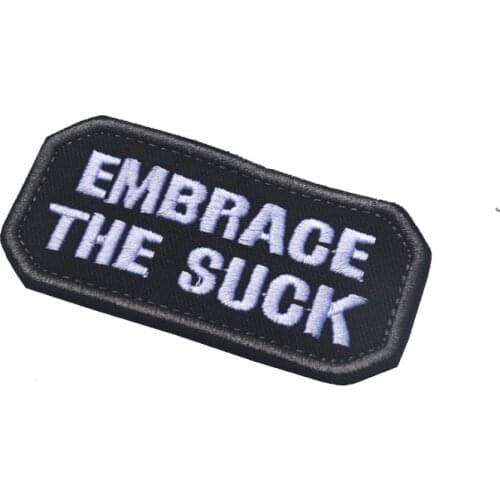 Embroidered embrace the suck Patches hook back military patch funny tactical MC for backpack custom
