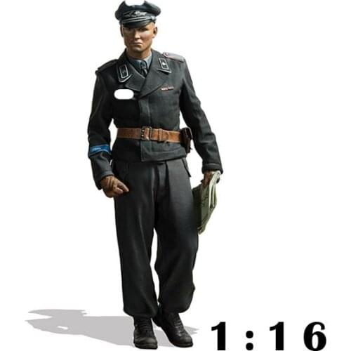 1/16 'Panzer Leutnant, 1943, Resin Figure Rank-and-file soldiers GK Military war theme WWII Uncoated No colour