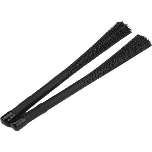 2Pcs Cajon Brush Telescoping Drum Brushes Nylon Sticks Percussion for Jazz Stick Drum
