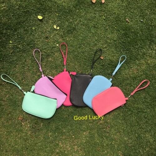 300pcs/lot 2019 Latest Stylish Zipper PU Leather Wristlet Purse Wallet Nice-Looking Women Portable clutch bag