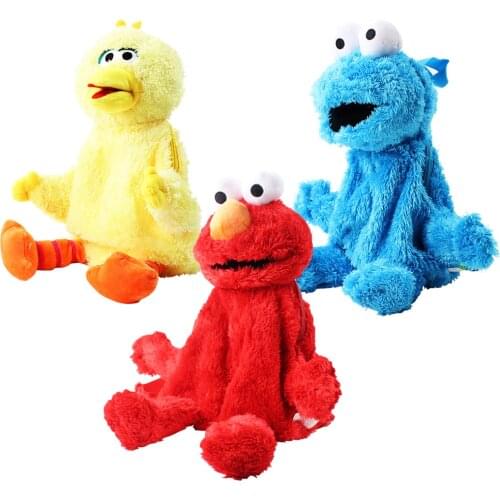 45cm Sesame Street Backpack Elmo Cookie Guy Big Bird Soft Plush Bag Birthday Gift