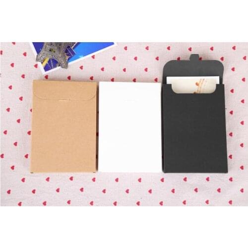 500Pcs 10.8*15.5*1.5cm Kraft Paper Envelope Invitation Card Letter Stationery Package Box Gift Greeting Card Postcard Photo Box