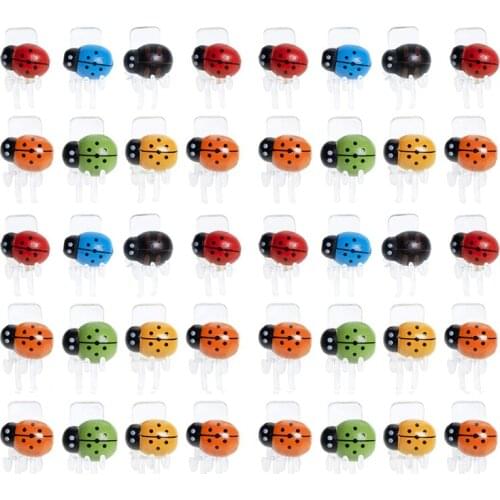Orchid Clips 60Pcs Ladybug Plant Clips Orchid Support Clips Vine Clips Plant Clips for Support Flower Orchid Vine