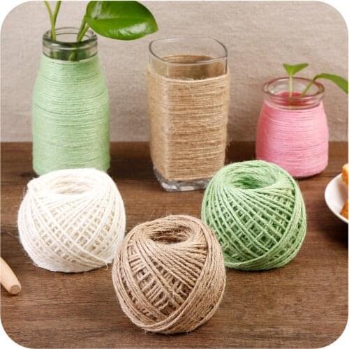 600cm Color Retro Hand-woven Material DIY Home Photo Wall Rope Tied Rope Tag Decoration Linen Rope Packaging Materials