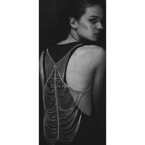 FREE SHIPPING! NEW STYLE BY408 SILVER PLATED CHAINS JEWELRY MULTILAYERS CHAINS BODY JEWELRY 3 COLORS