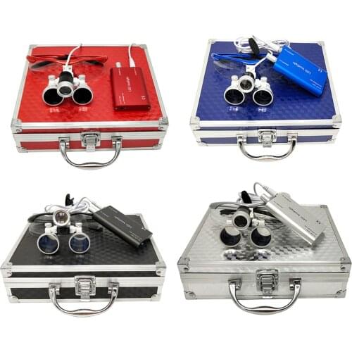 Big Sale Factory Price Colorful 2.5X/3.5x420mm Medical Surgical Loupes+LED Headlight Operation Lamp for Dental Equipment
