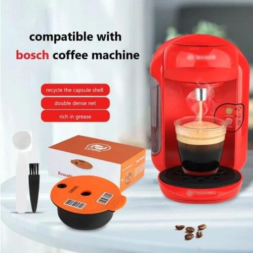 60/180 Ml Coffee Machine For Bosch-s Tassimo Kitchen Gadgets Reusable Capsule Coffee Cup Filter Basket Pod And Spoon Brush