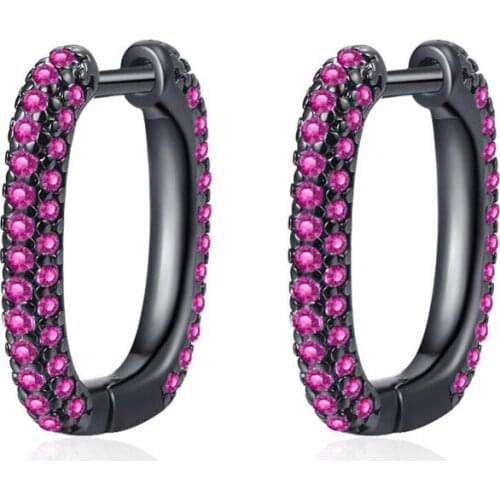 KOFSAC New Fashion Silver Color Earrings For Women Exquisite Micro Inlay Full Zircon Hoop Earring Lady Party Accessories Gifts