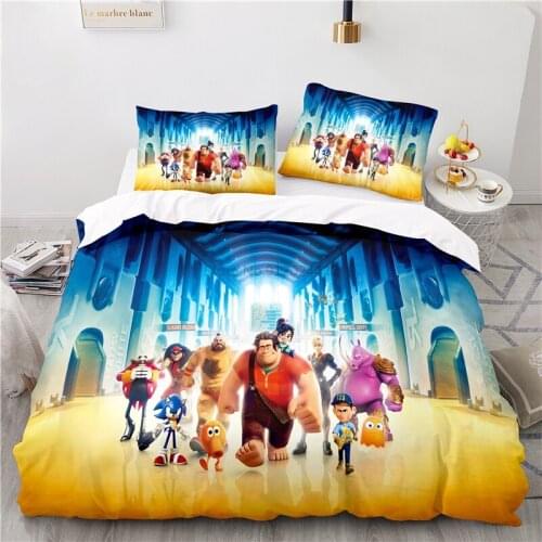 Disney Cartoon Wreck It Ralph Kids Girls Bedding Set Duvet Cover Sets with Pillowcase Twin Full Queen King Size Drop Shipping