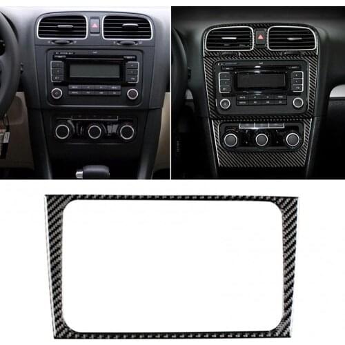 80% Hot Sell Car Auto Central Control CD Panel Decoration Sticker for VW Golf 6 R MK6 08-12
