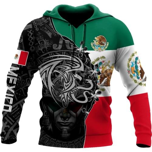 Mexican American Aztec Warrior 3D Print XS-7XL Hoodie Man Women Harajuku Outwear Zipper Pullover Sweatshirt Casual Unisex-6