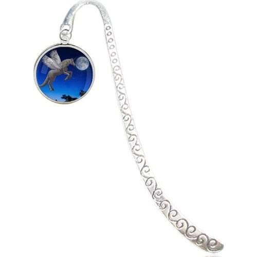 Unicorn Metal Bookmark Gem Glass Horse Charm Fashion Bookmark Binder Index Divider For Fans Reader Book Marque Page Mate Marker