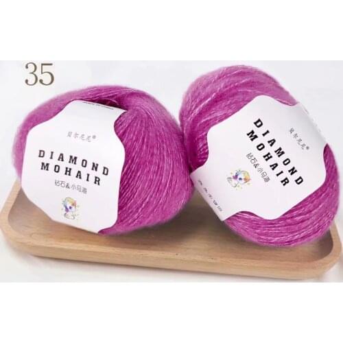 5pcs 25g/Ball Mohair Yarn Crochet Skin-Friendly Baby Wool Thread For Knitting Sweater Shawl