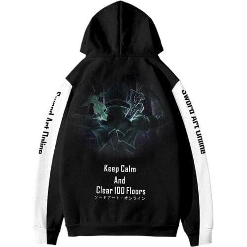 2020 New Arrival Anime SAO Hoodie Sword Art Online 3D Print Hooded Casual Sweatshirt Men Women Fashion Hoodies Pullover