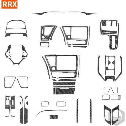 For Honda Civic 9 Coupe Sedan Carbon Fiber Stickers Gear Shift Dashboard Panel Central Air Outlet Power Window Lift Door Handle