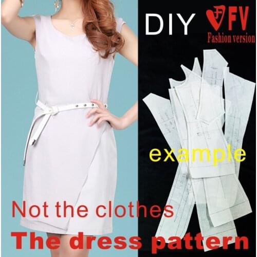 Clothing DIY The dress Dresses Sewing Pattern cutting drawing Womens Dress Sewing Template BLQ-51