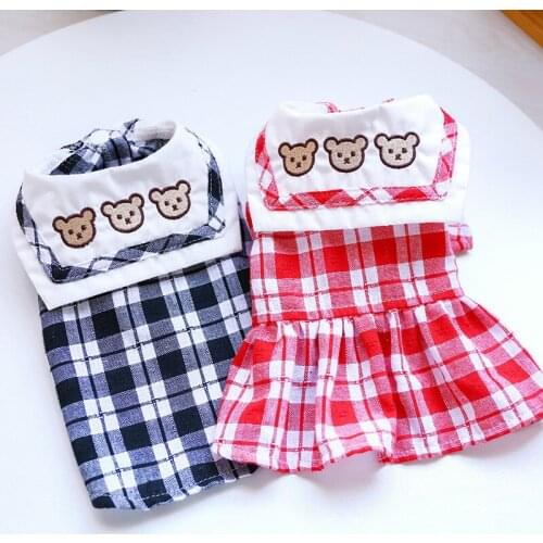Girl Dog Dress Boy Dog Shirt Couple Pet Clothing Cat Puppy Yorkshire Costume Pomeranian Bichon Poodle Small Dog Clothing Skirt