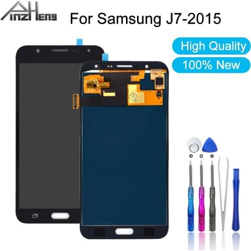 PINZHENG Phone LCD For Samsung Galaxy J7 2015 J700 J700F J700H J700M LCD Display Touch Screen Digitizer Assembly Replacement