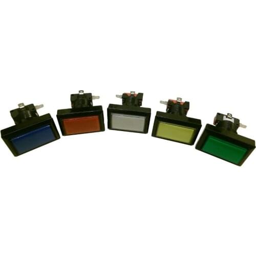 12 pcs of Rectangle lighted button Illuminated Rectangle Push BUTTON with microswitch for arcade game machine