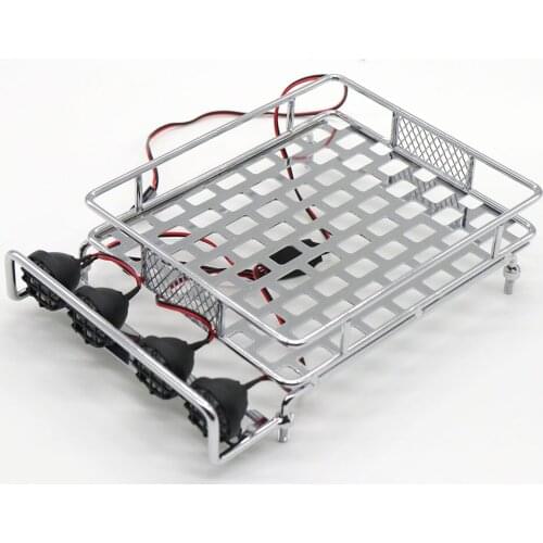 Silver luggage Led Lights for 1/10 Scale Rock Cralwer AXIAL SCX10 Tamiya CC01 RC8WD D90 CC01 oyota FJ Cruiser Body JK Wrangler