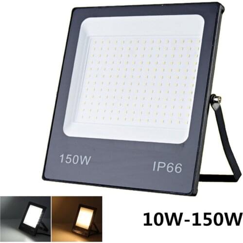 LED Flood Light IP66 Waterproof 220V 10W 20W 30W 50W 100W 150W Outdoor Garden Projector Lighting Spotlight Wall Floodlights