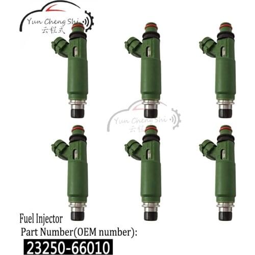 6pcs fuel injector 23209-66010 for Toyota Land Cruiser 100 1999-2009 1FZFE 4.5L Fuel Injector 232