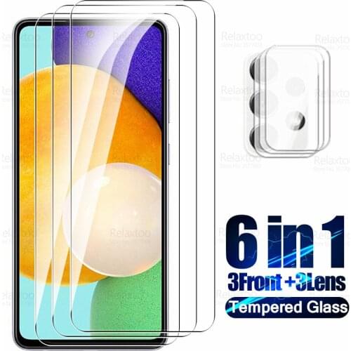6 in 1 Camera Protective Glass For Samsung Galaxy A52 A52S A42 A32 A72 A02 S A03S A12 A21S A51 A71 M51 M31 Screen Protector Film