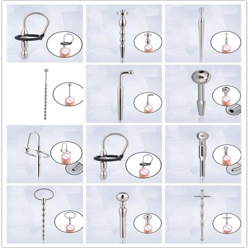 1PCS Jewelry Stainless Steel Sounding Urethral Catheter Penis Plug Sex Toys For Men Urethral Dilators Male Chastity Erotic Toys