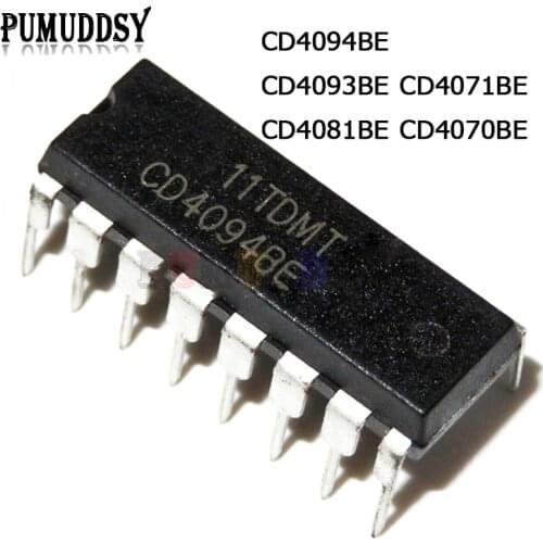 10PCS CD4094BE CD4093BE CD4081BE CD4071BE CD4070BE DIP14 CD4094 CD4093 CD4081 CD4071 CD4070 DIP-16 DIP IC