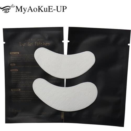 100/200 Pairs Disposable Eye patches pads under eye mask Grafted lash Stickers Paper Tips black Eyelash extension patch supplies