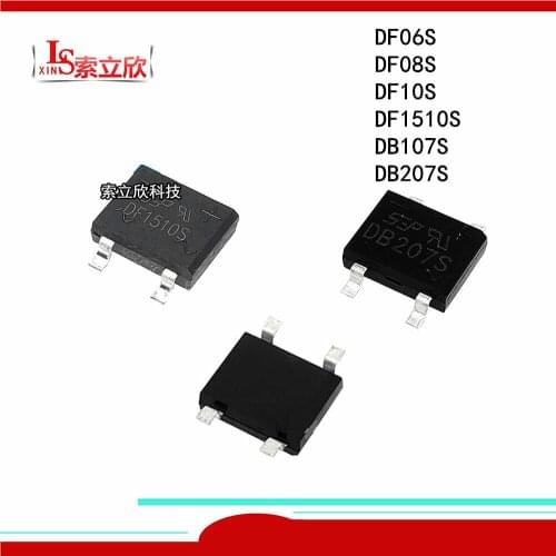 100PCS 100%NEW NEW DF06S/DF08S/DF1510S / DF10S/DF1510S/ DB107S/DB207S 800V/1000V 1A/1.5A SOP4