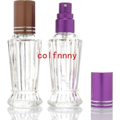 300pcs/lot Fast Shipping 10ML Clear Glass Spray Bottle Portable Perfume Atomizer Mini Sample Tube Bottle Glass Vials