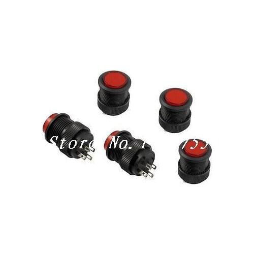 4Pins SPST Momentary Red Pushbutton Switch NO AC 250V 3A