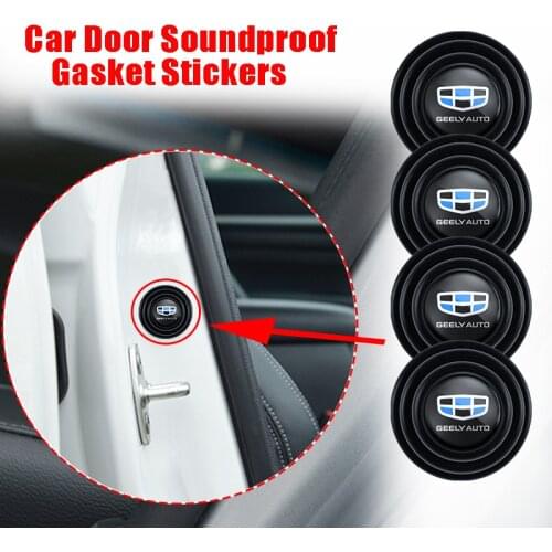 4Pcs Car Door Hood Gasket Stickers PVC Soundproof Emblem For Geely X7 EC7 Emgrand Atlas Boyue Nismo CK2 GC6 Parts LC
