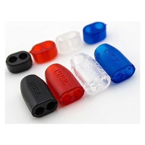 500Sets Plastic Headphone Earphone Audio Splitter With Slider Repair DIY For Headset HIFI Cable Split Adapter