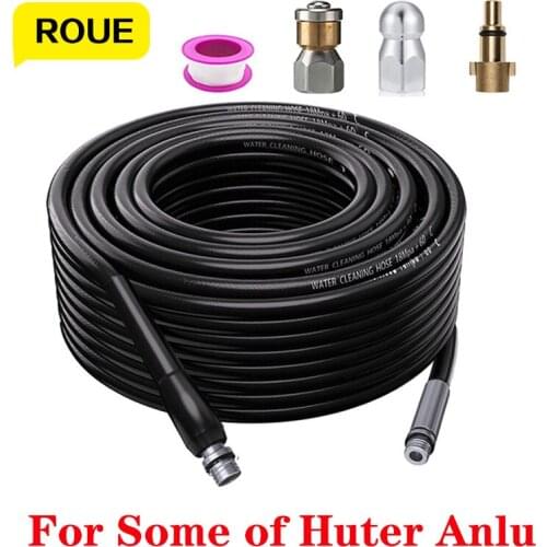6~20m High Pressure Pipe Cleaner Sewer Water Cleaning Hose Car Washer Rotating Nozzle Kit Sewage Jet Hose for Huter/anlu